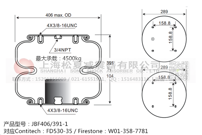 JBF406/391-2橡膠<a href='http://www.weiningjx.com/' target='_blank'><u>空氣彈簧</u></a>